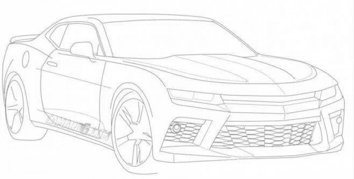 Shiny Camaro coloring page
