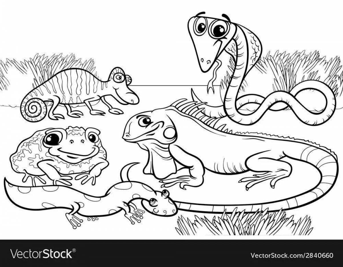 Amazing amphibian coloring page