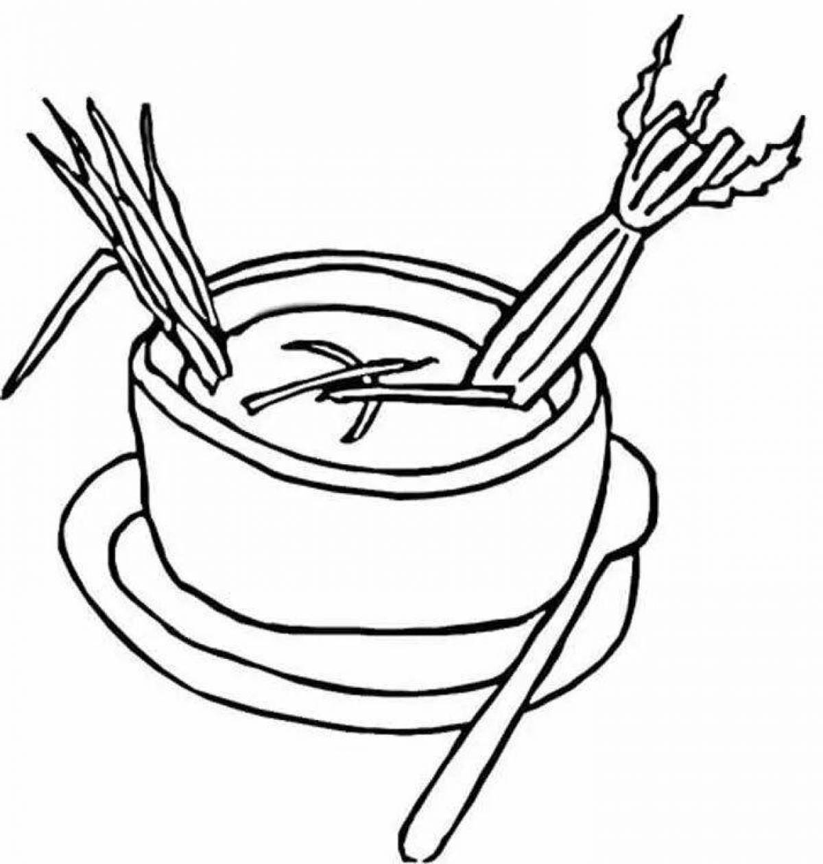 Coloring page charming borscht