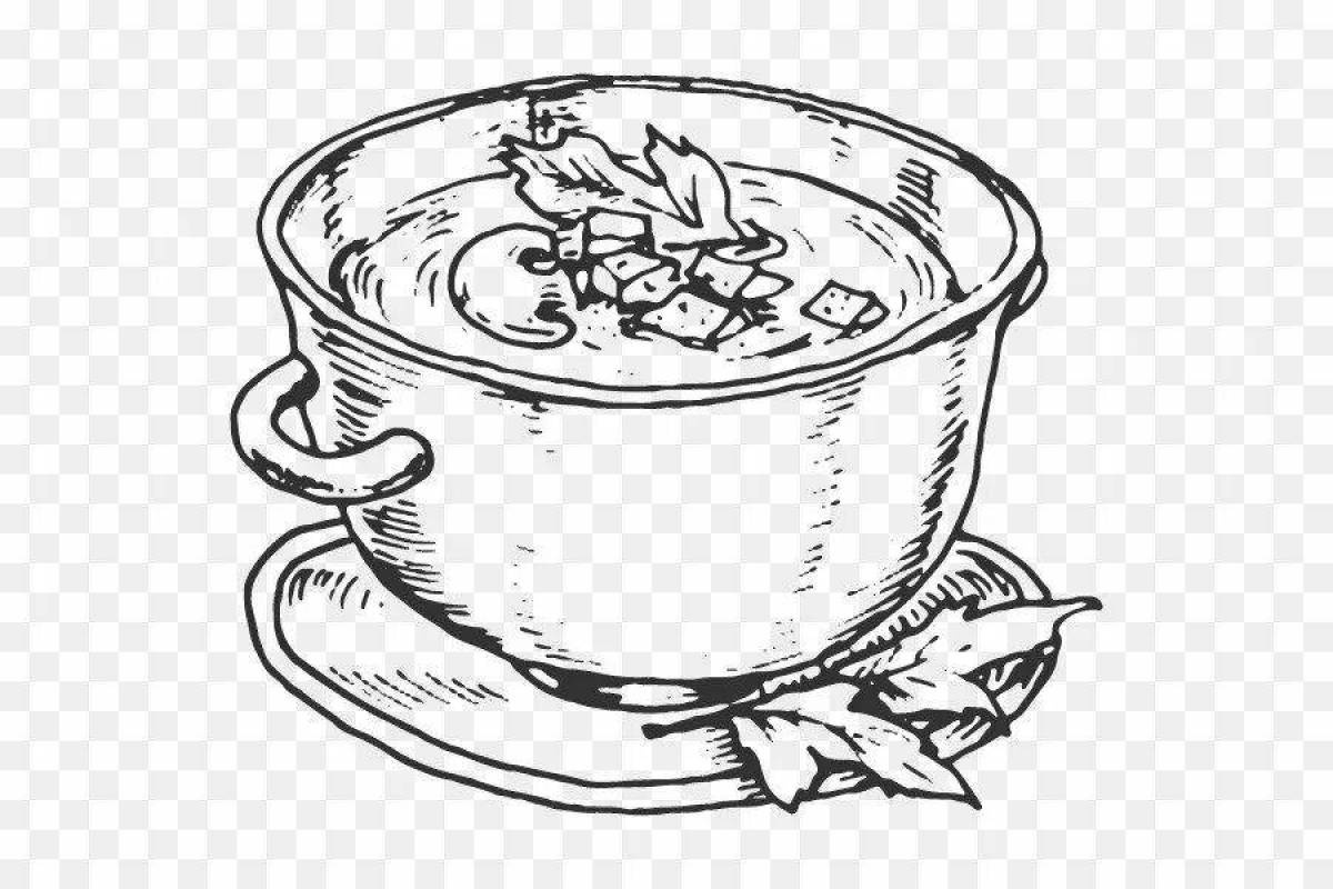 Inspirational borscht coloring page