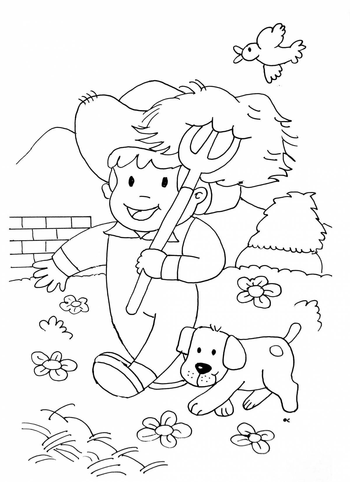Live farmer coloring book