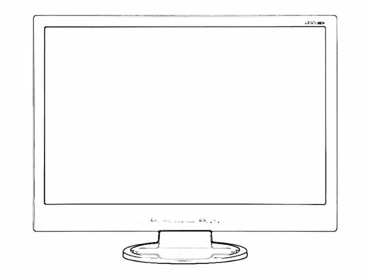 Color monitor coloring page