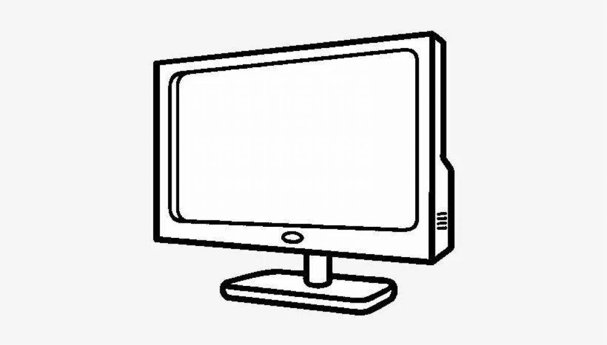 Attractive monitor coloring page