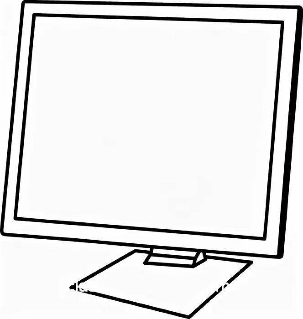 Charming monitor coloring page