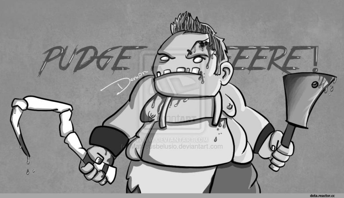 Coloring page funny pudge