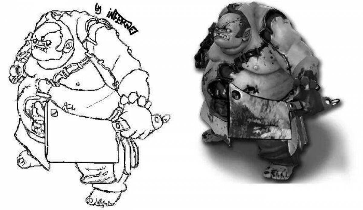 Charming pudge coloring page