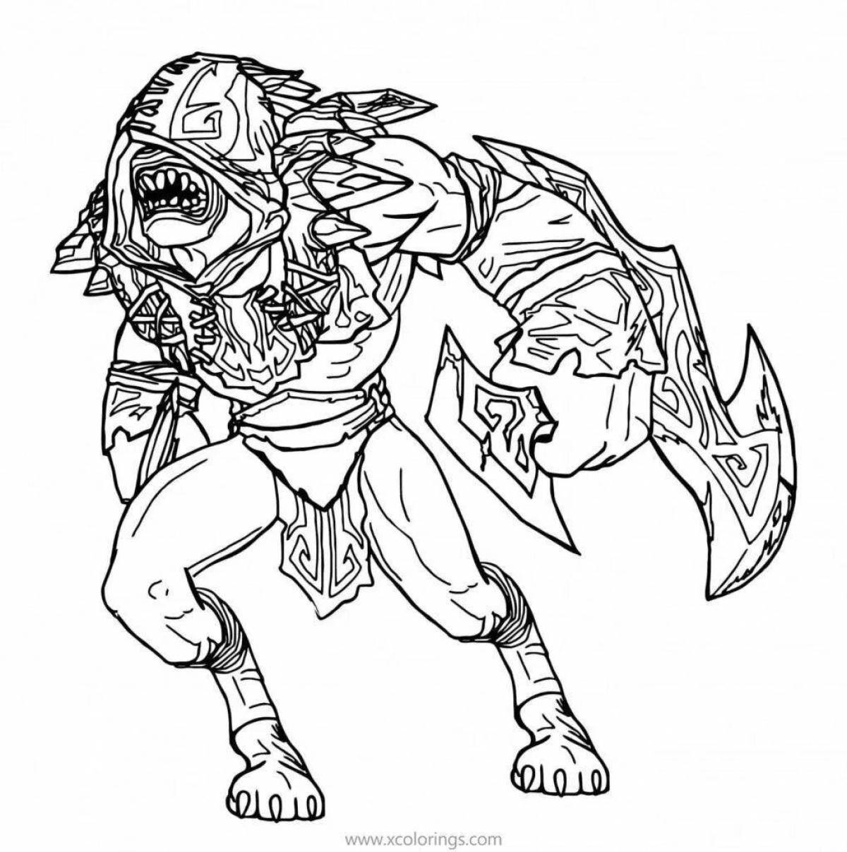 Pudge live coloring page