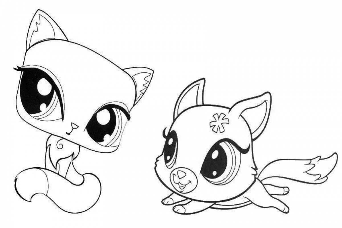 Lps playful coloring page