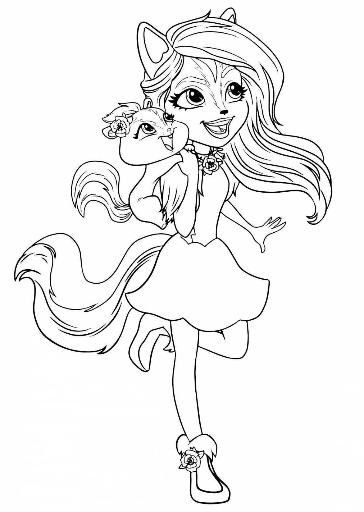 Radiant enchancimals coloring page