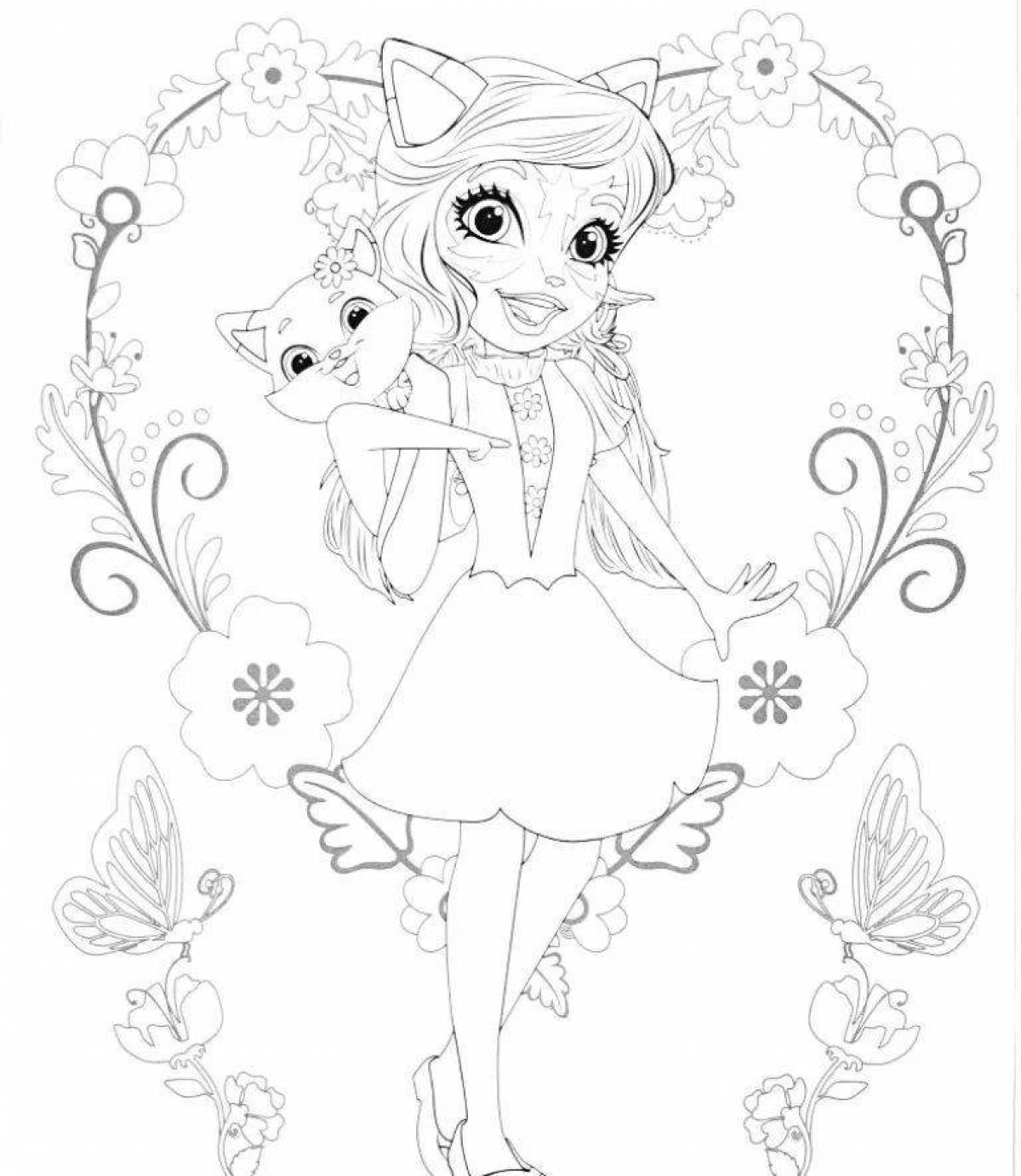 Sparkly enchancimals coloring pages