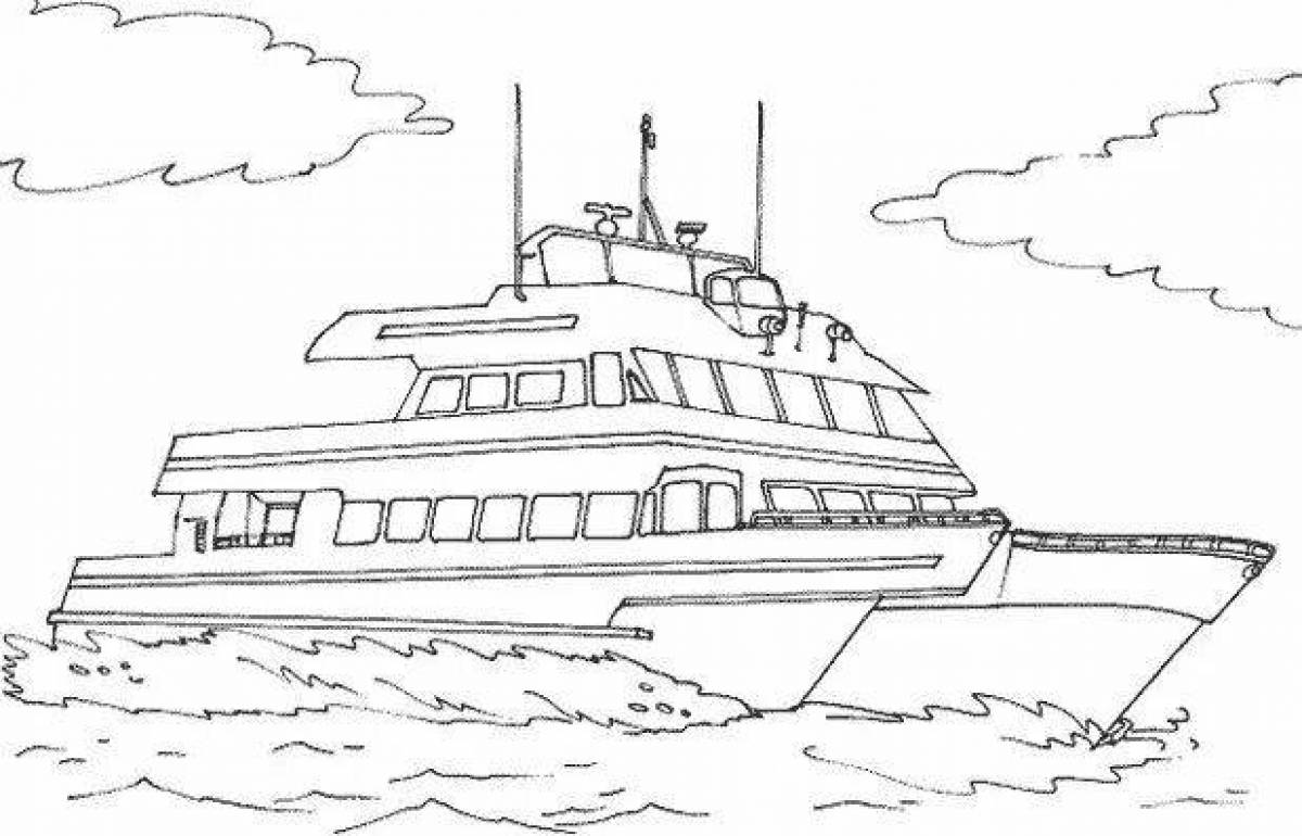 Exquisite ship coloring book