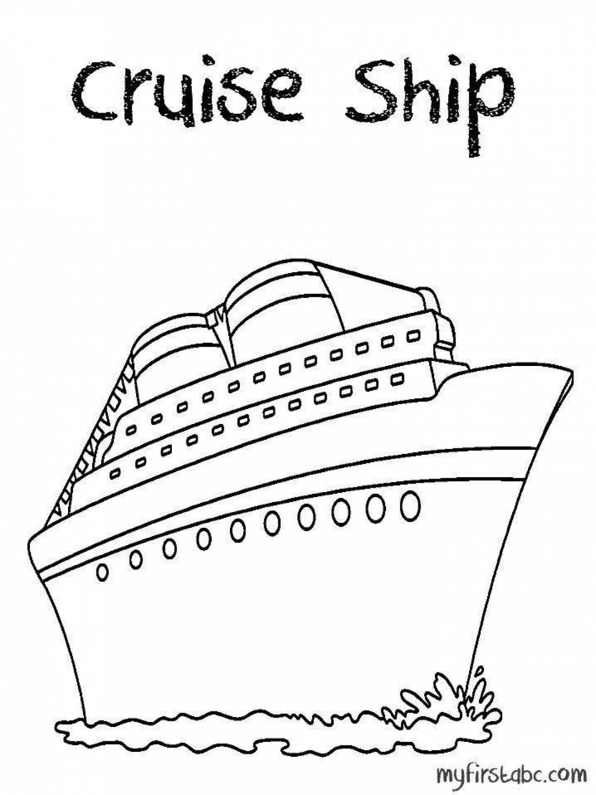 Coloring page exciting ship