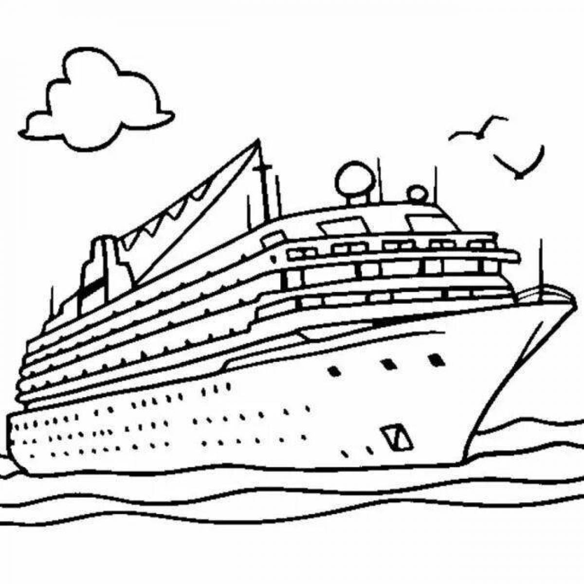 Complex ships coloring page