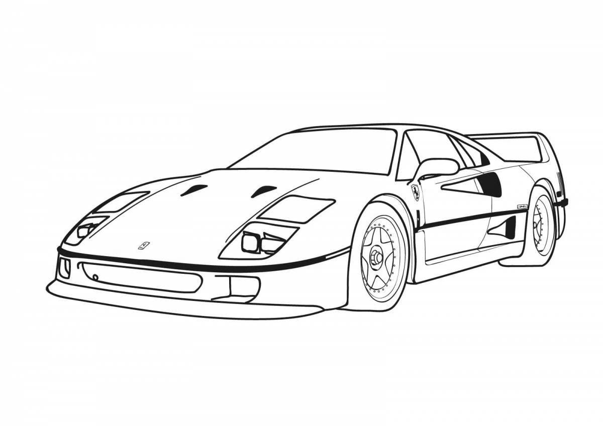 Coloring page dazzling supercar