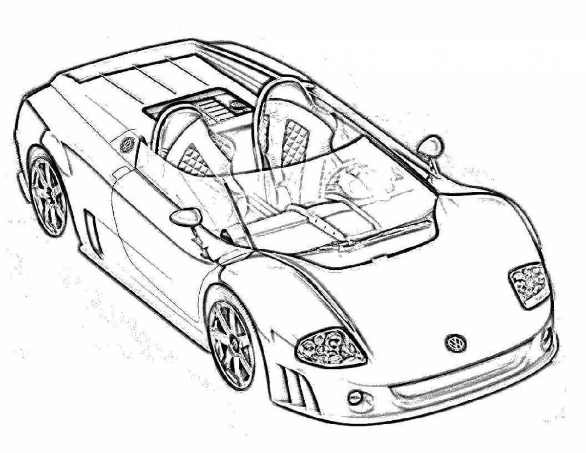 Image supercar coloring page