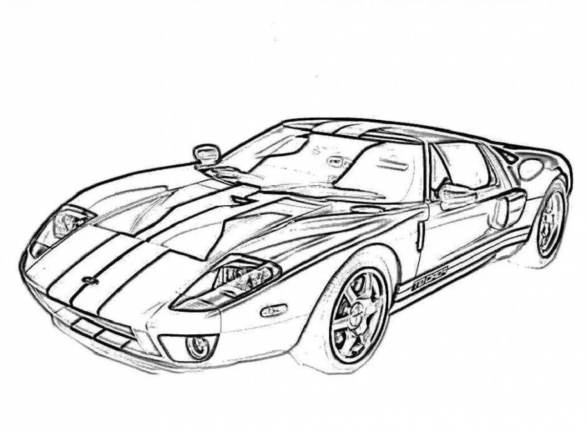Cool supercar coloring page