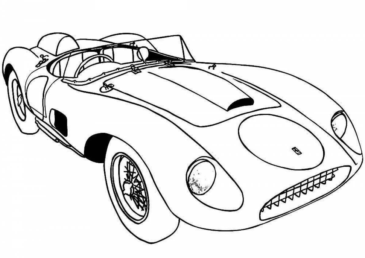 Glamorous supercar coloring page