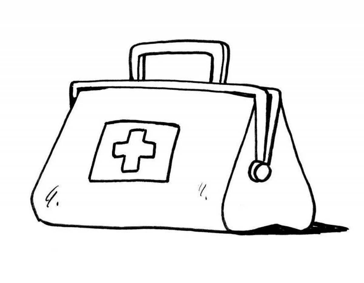 Colored first aid kit