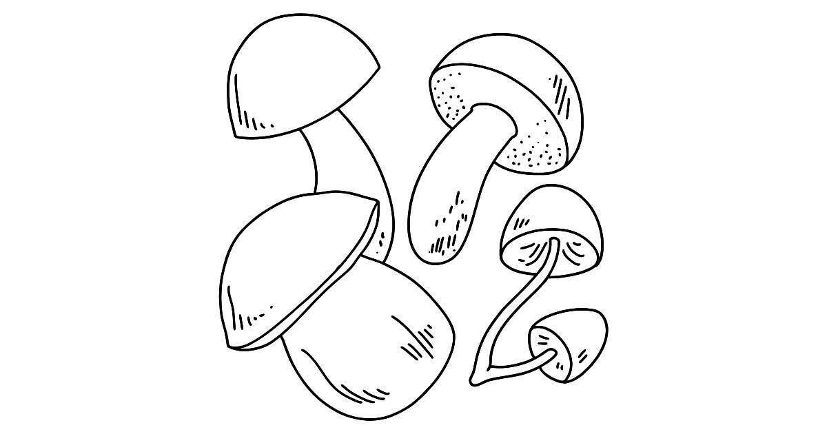Coloring funny honey mushroom