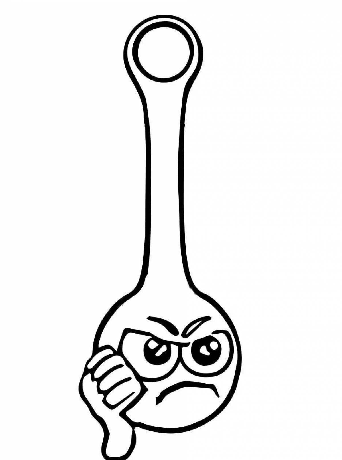 Playful fastener coloring page