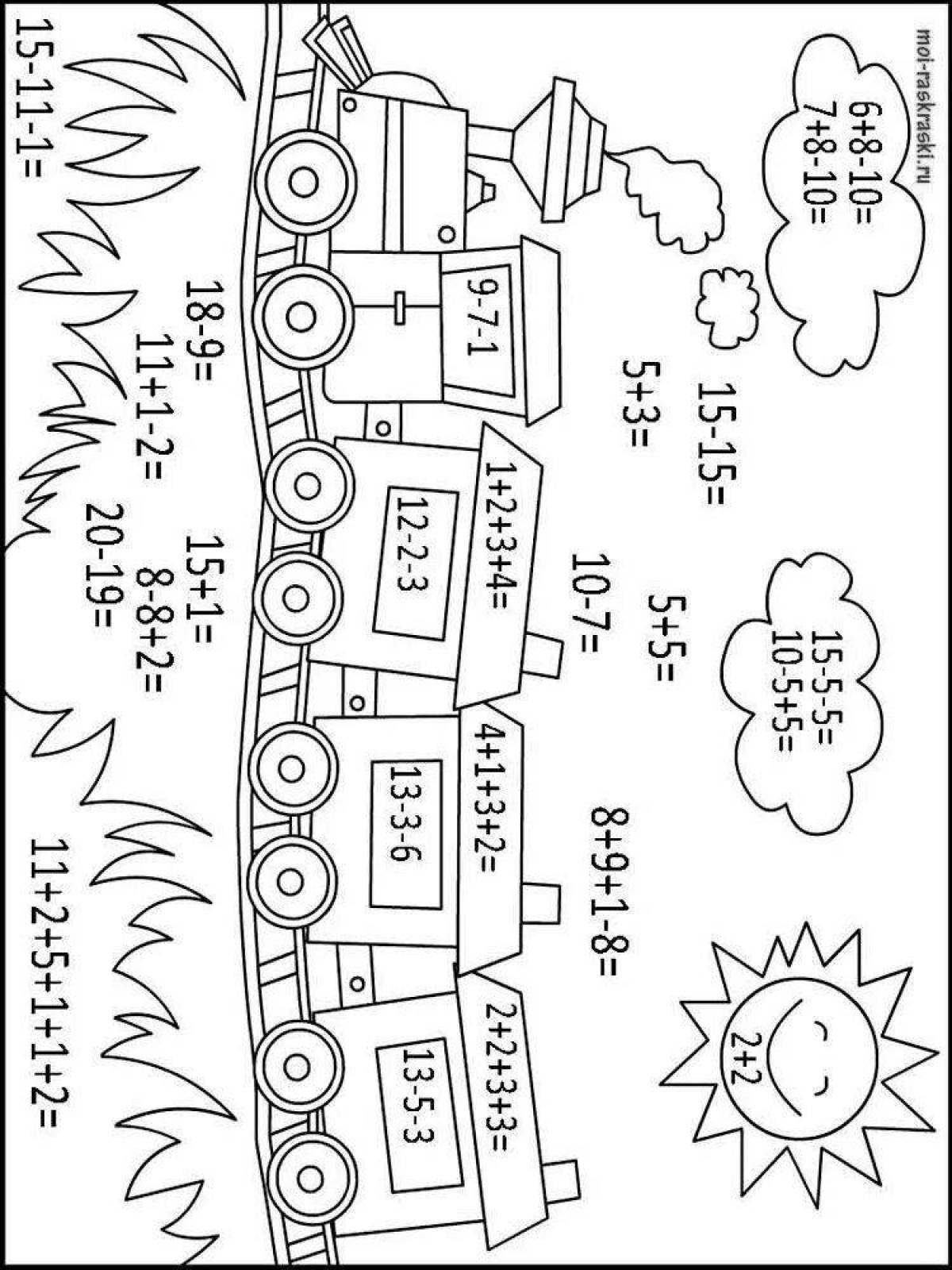 Mi playful coloring page