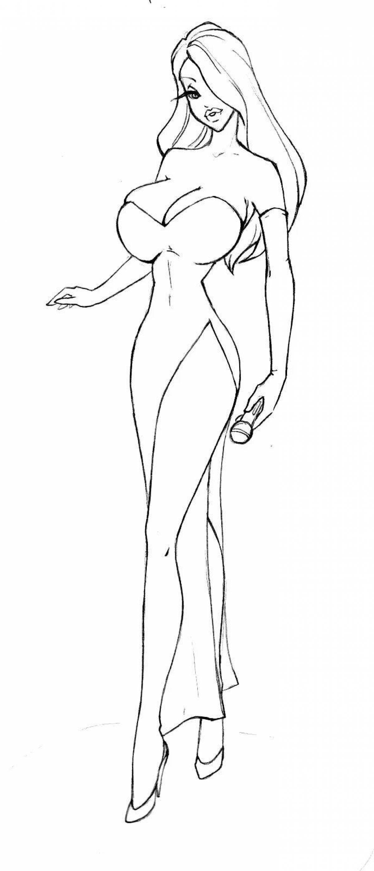 Funny naked girls coloring pages