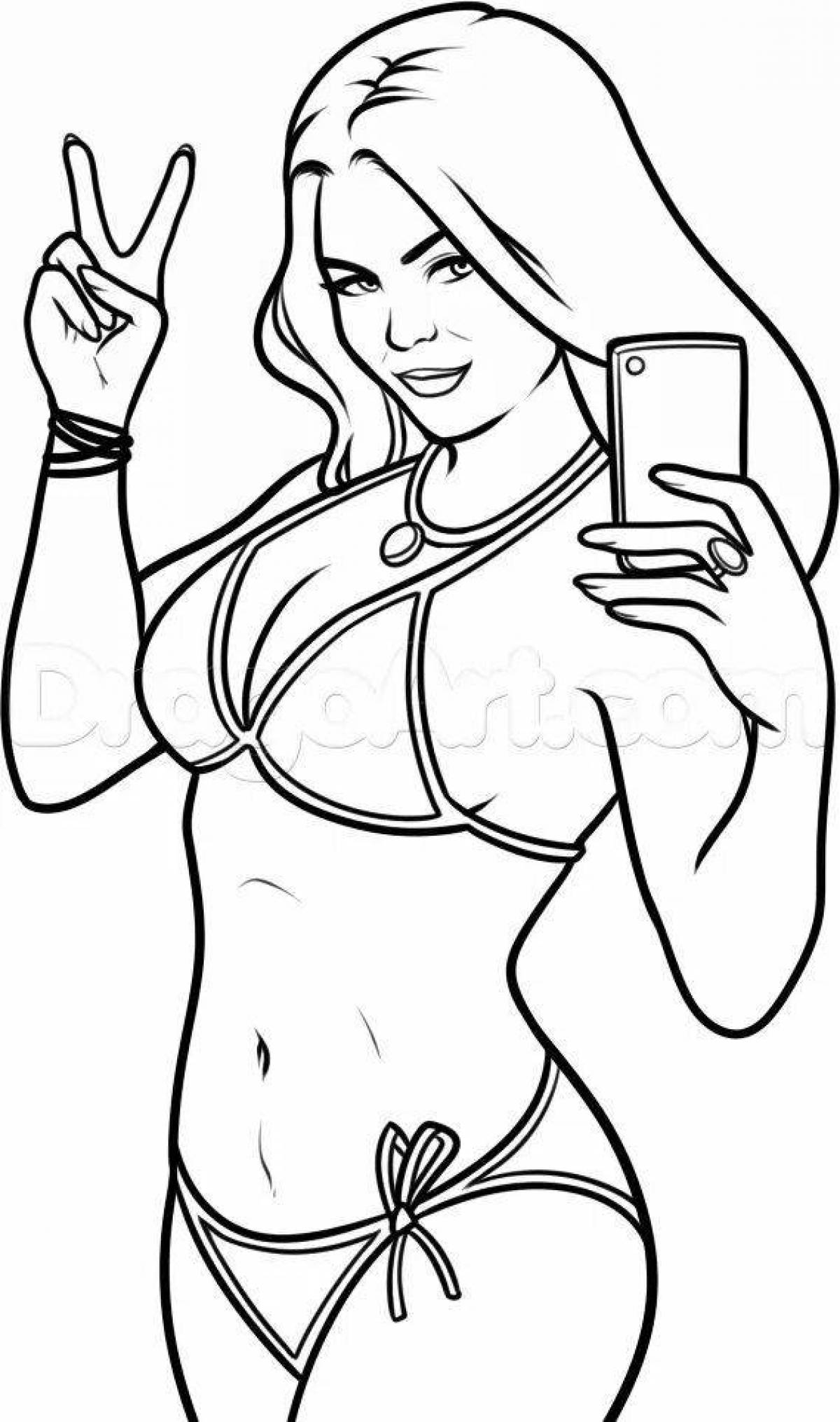 Violent nude girls coloring pages