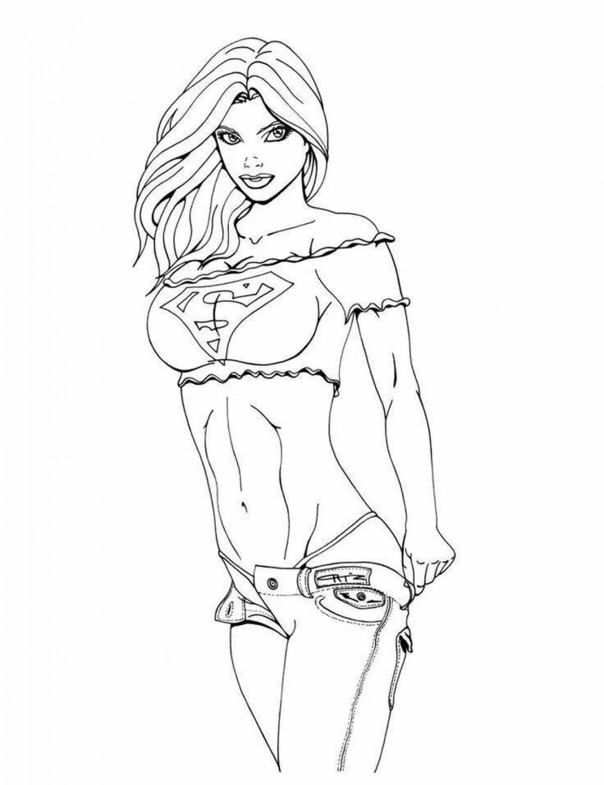 Exciting nude girls coloring pages