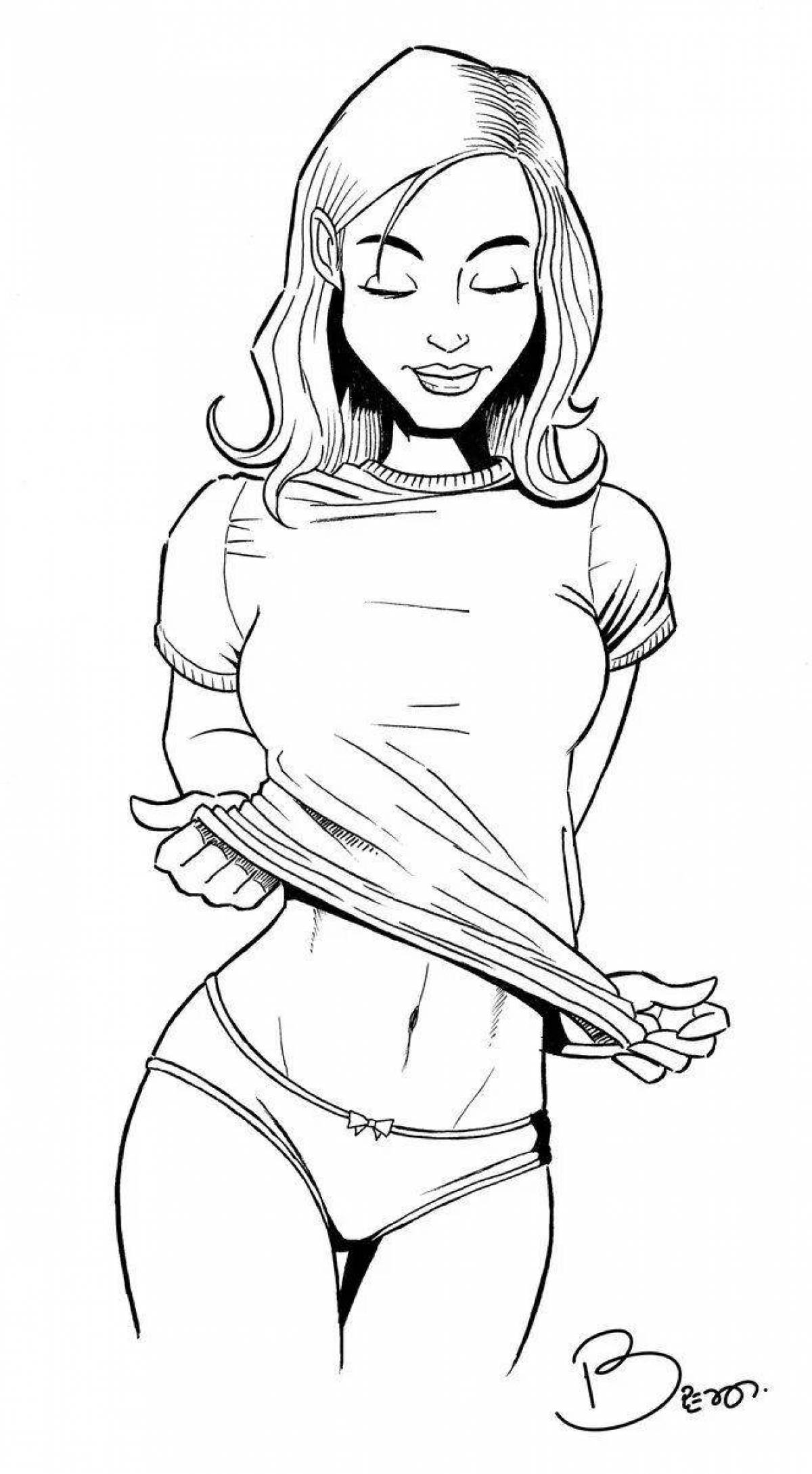 Freakish nude girls coloring pages