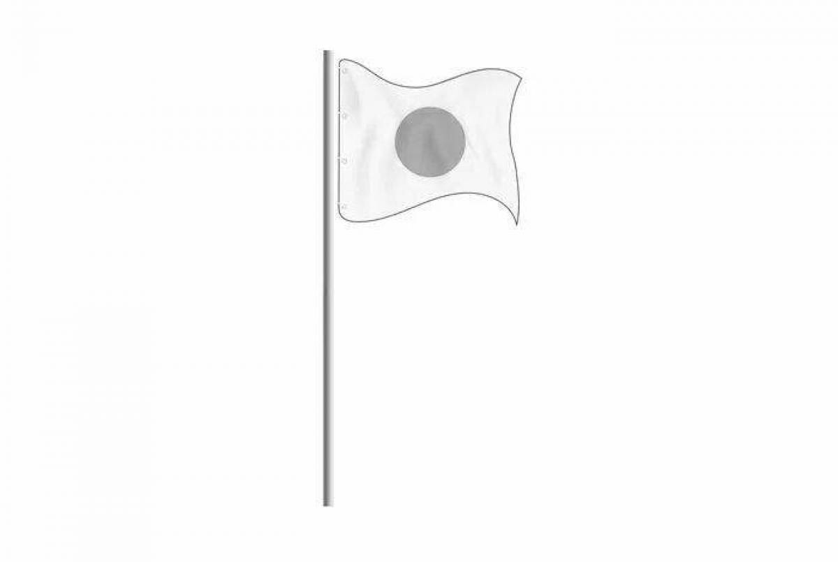 Coloring page dazzling flag of japan