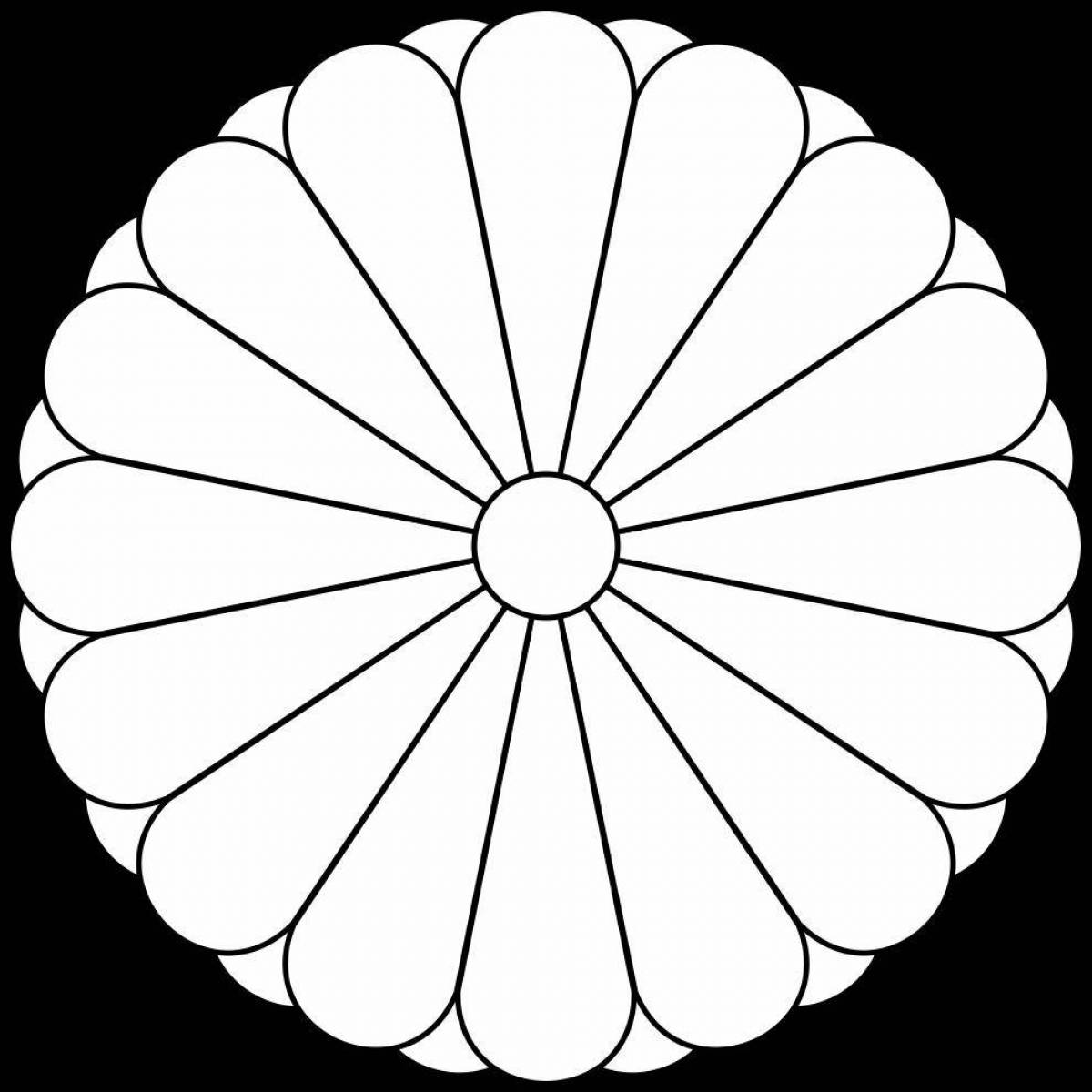 Animated japan flag coloring page