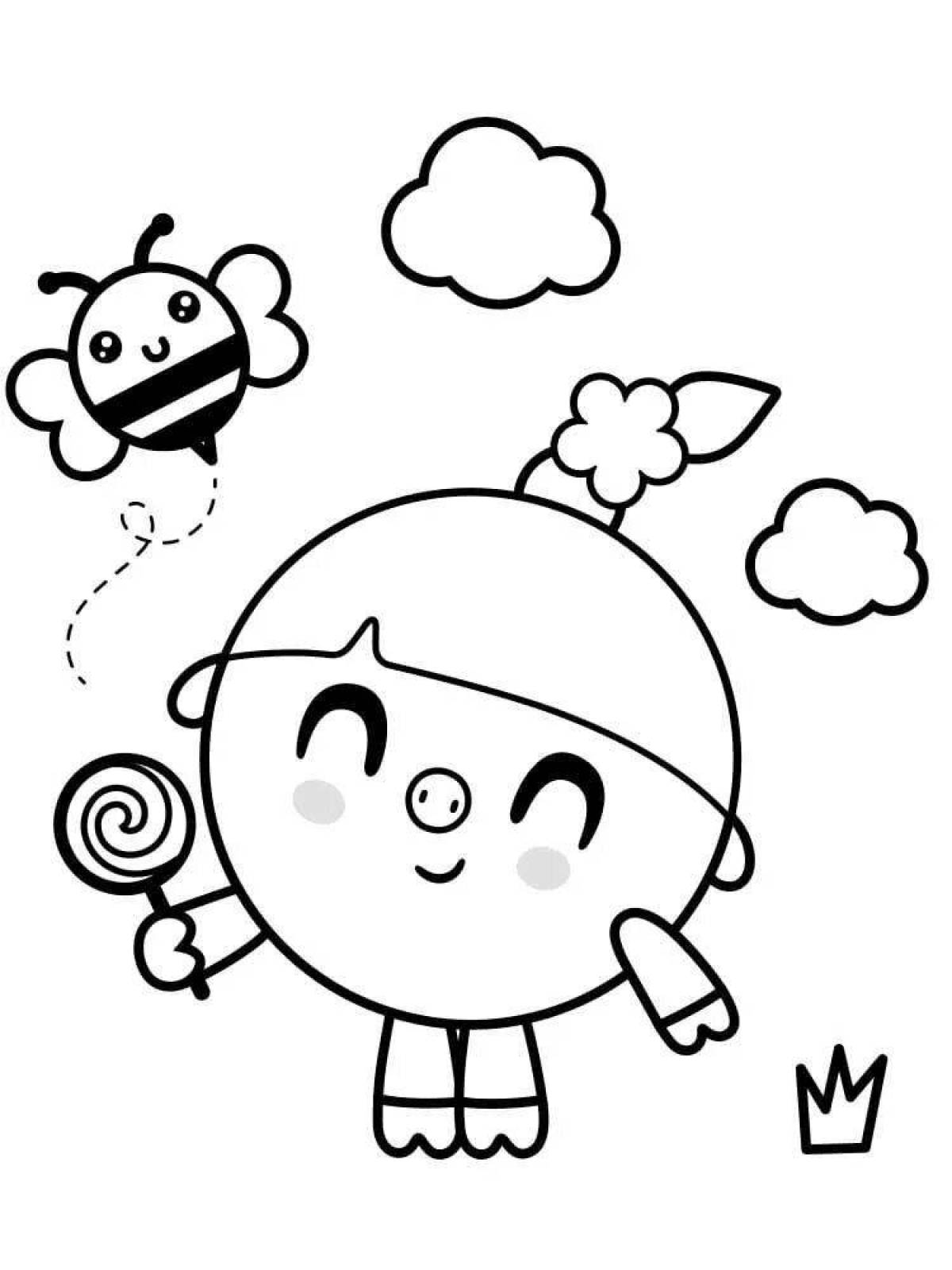 Jeweled coloring pages for kids