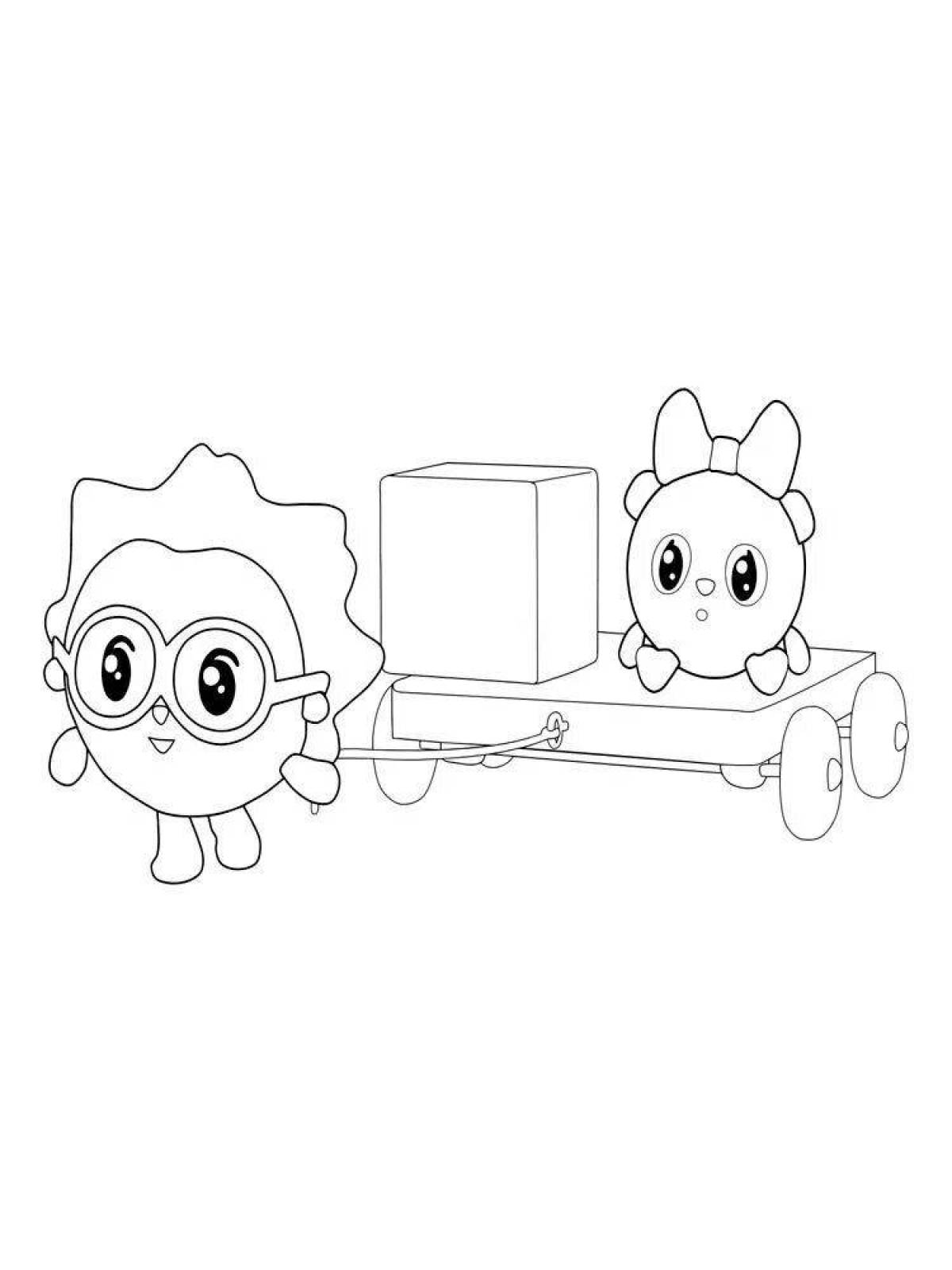 Fuzzy coloring pages for kids