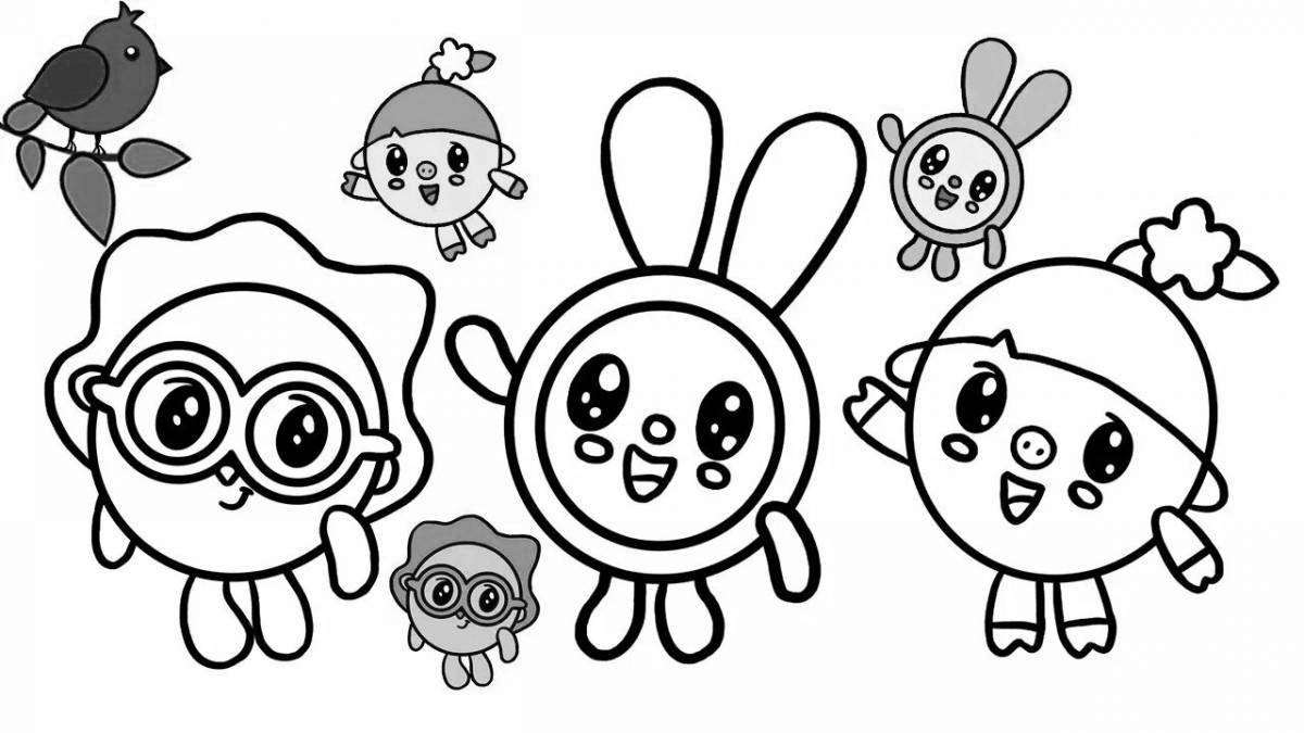 Snuggly coloring page babies
