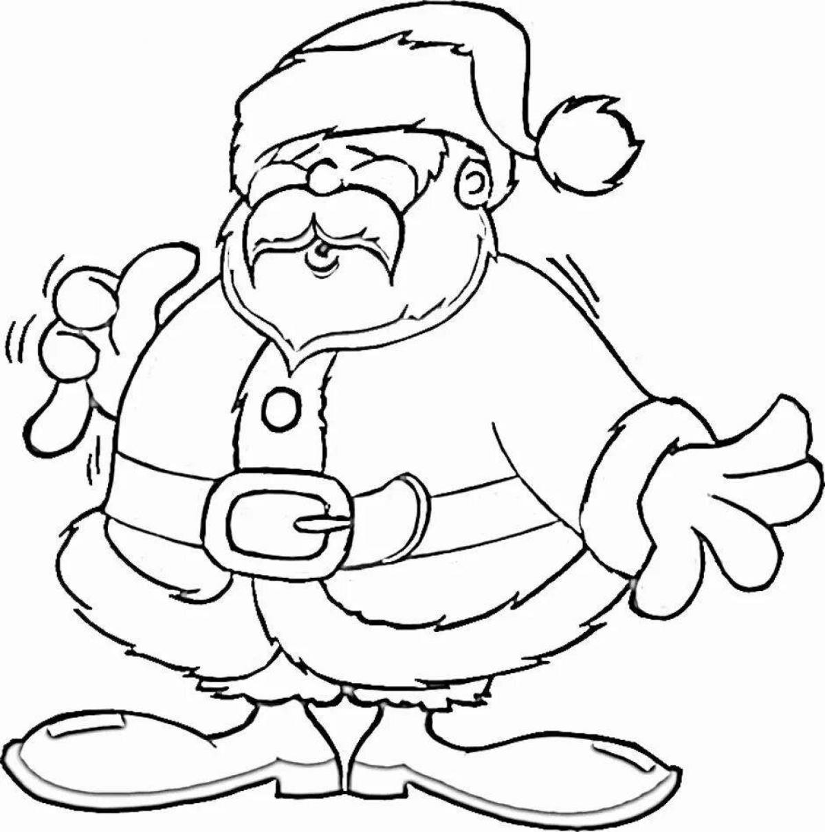 Santa holiday coloring book