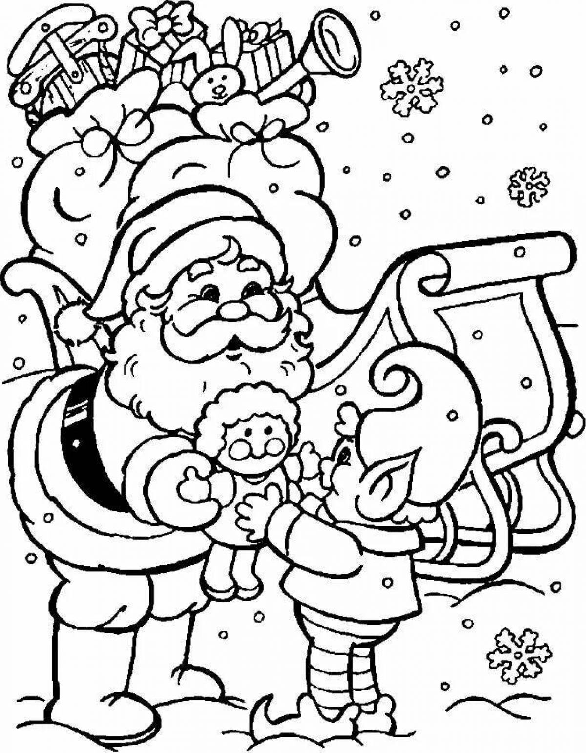 Jolly santa coloring book