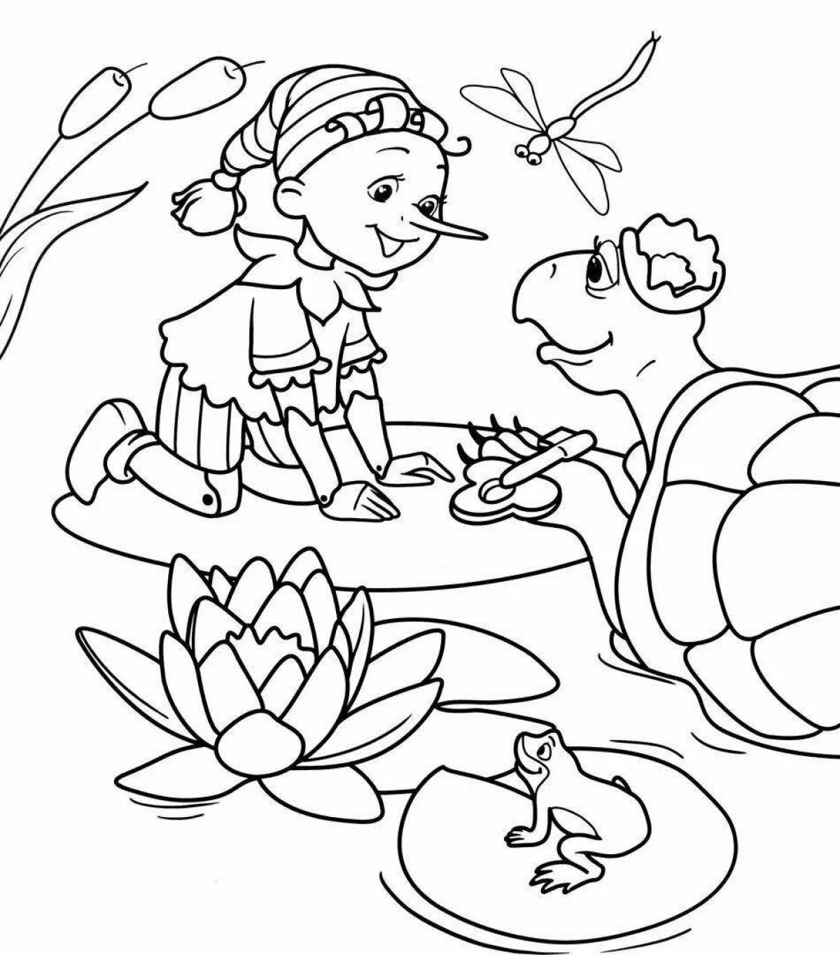 Violent coloring for children 3-4 years old Russian folk tales