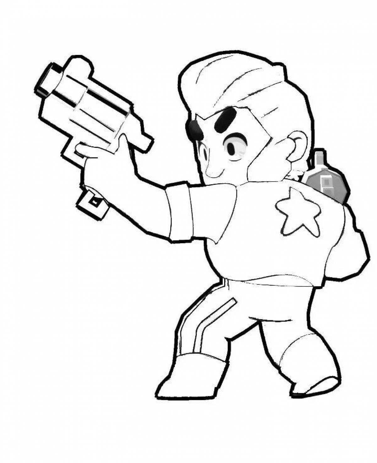Coloring page of a nice colt