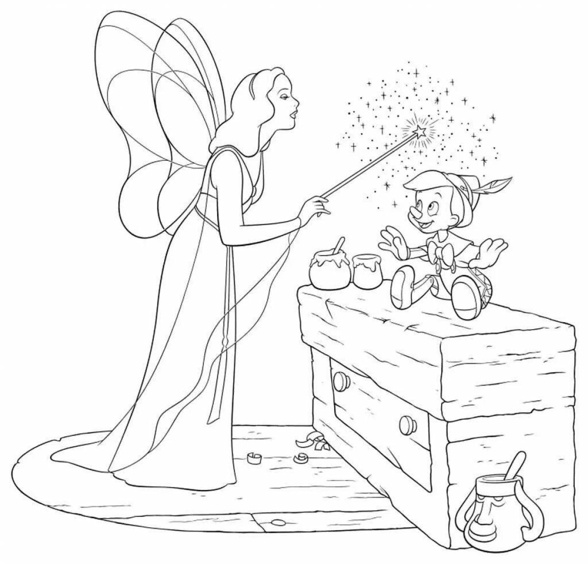 Coloring page spectacular sorceress