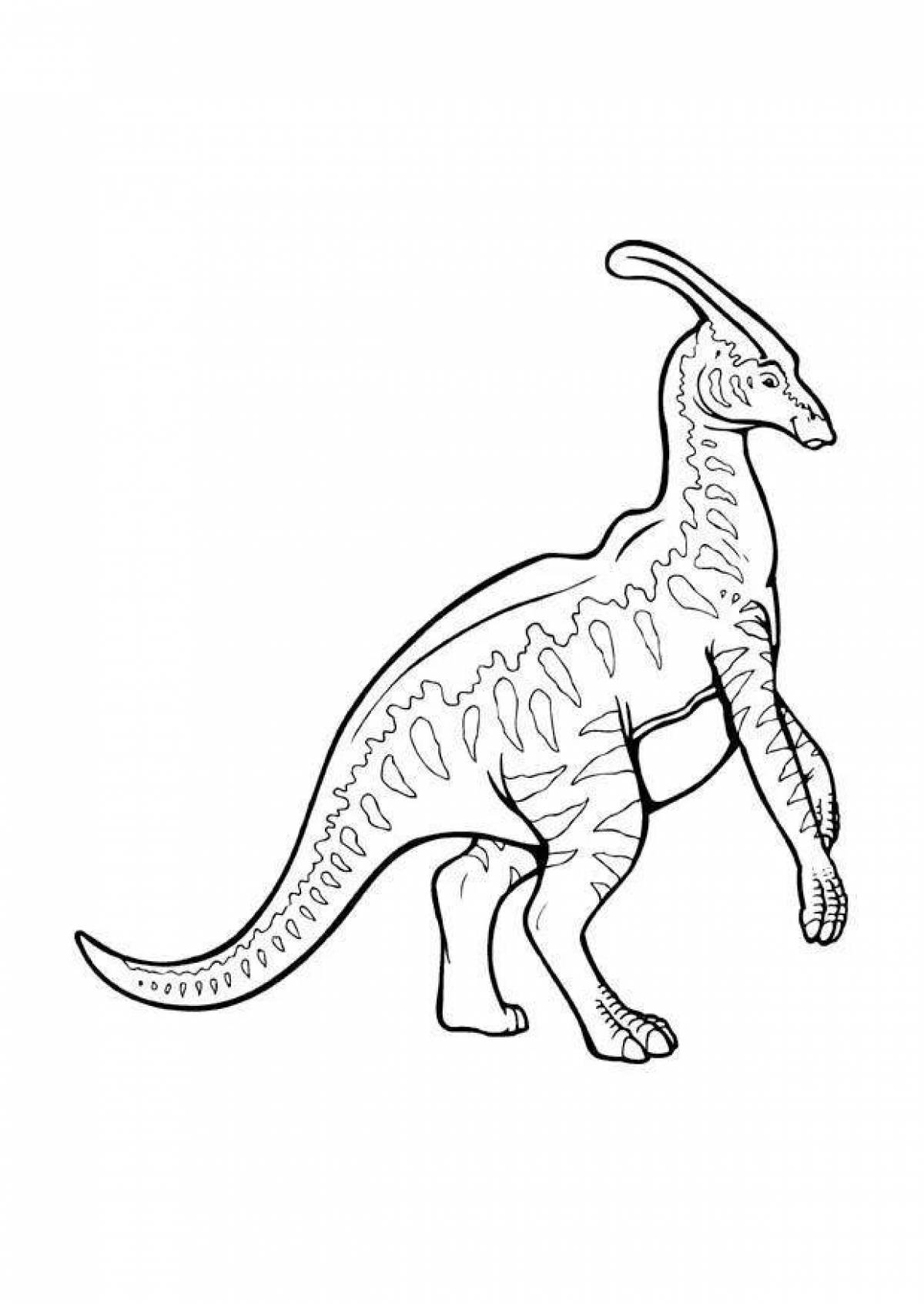 Coloring page funny parasaurolophus