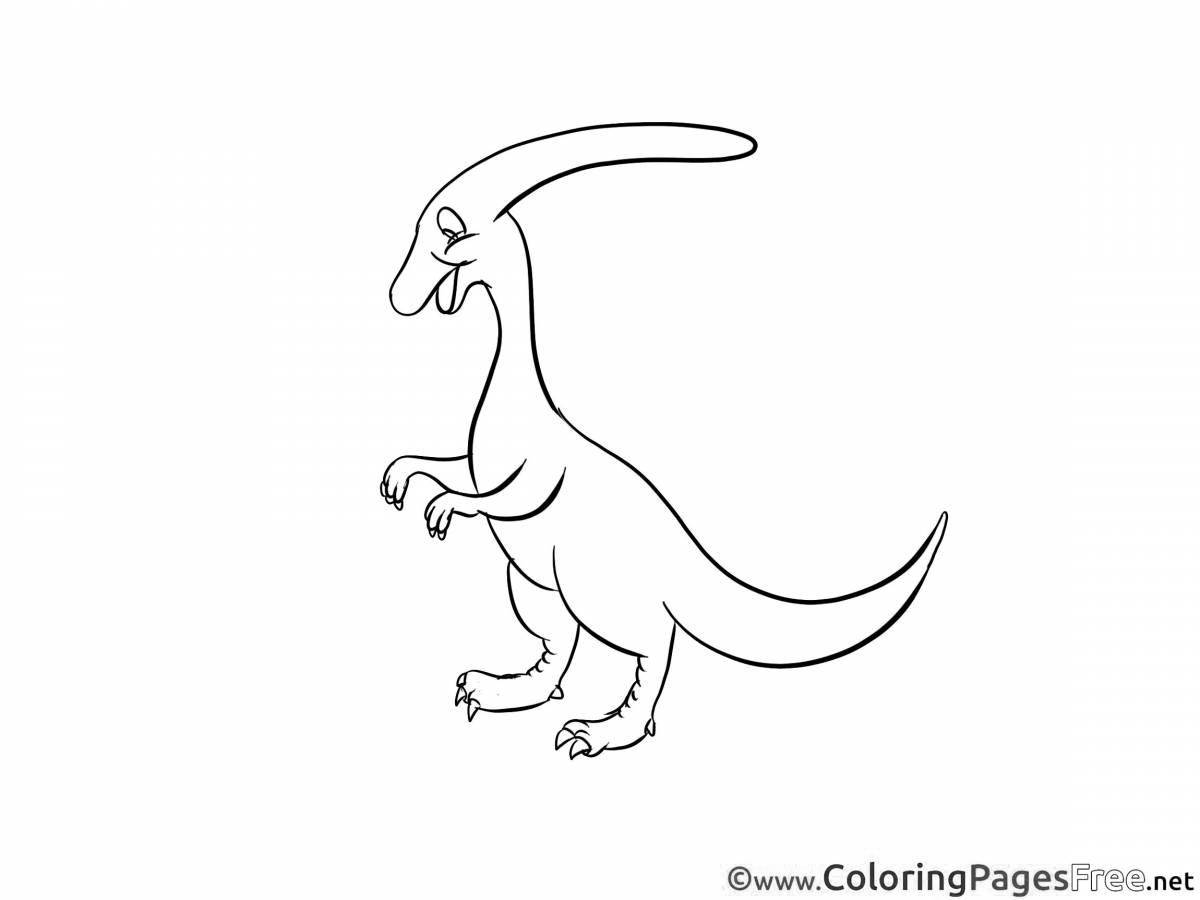 Parasaurolophus funny coloring book
