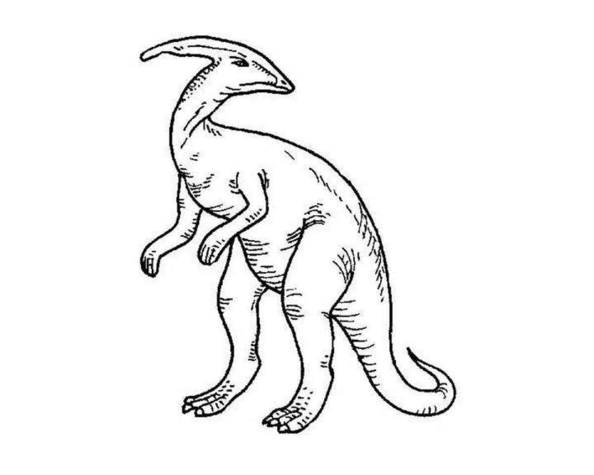 Charming parasaurolophus coloring book