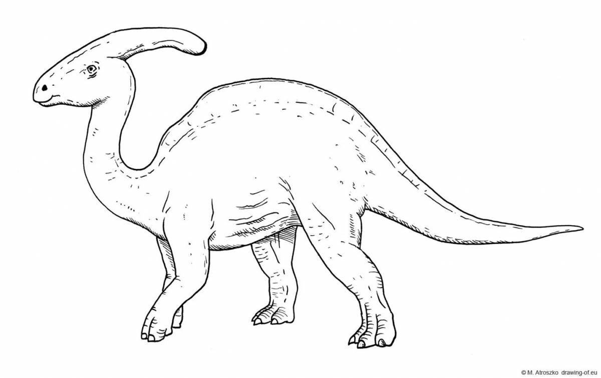 Regal Parasaurolophus coloring page