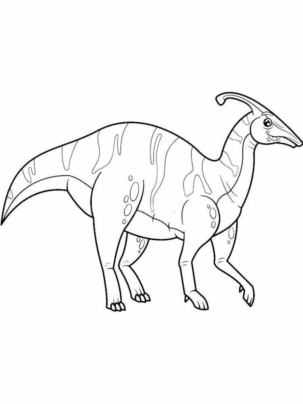 Stylish Parasaurolophus coloring page