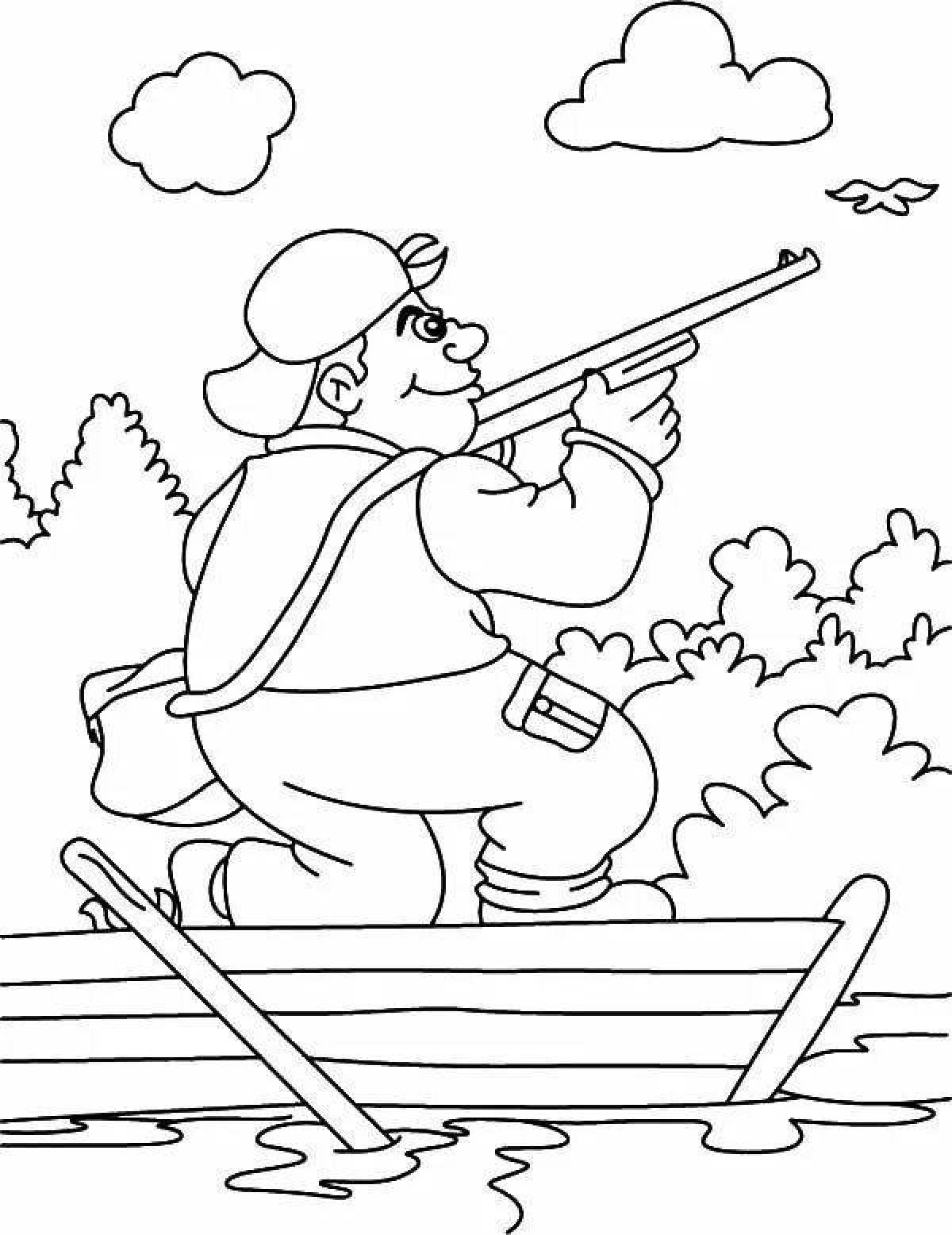 Great hunting coloring book