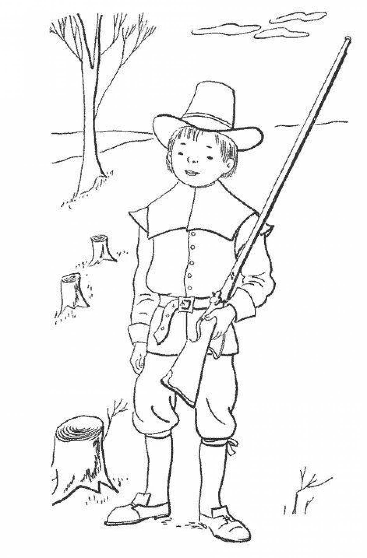 Inspirational hunting coloring page