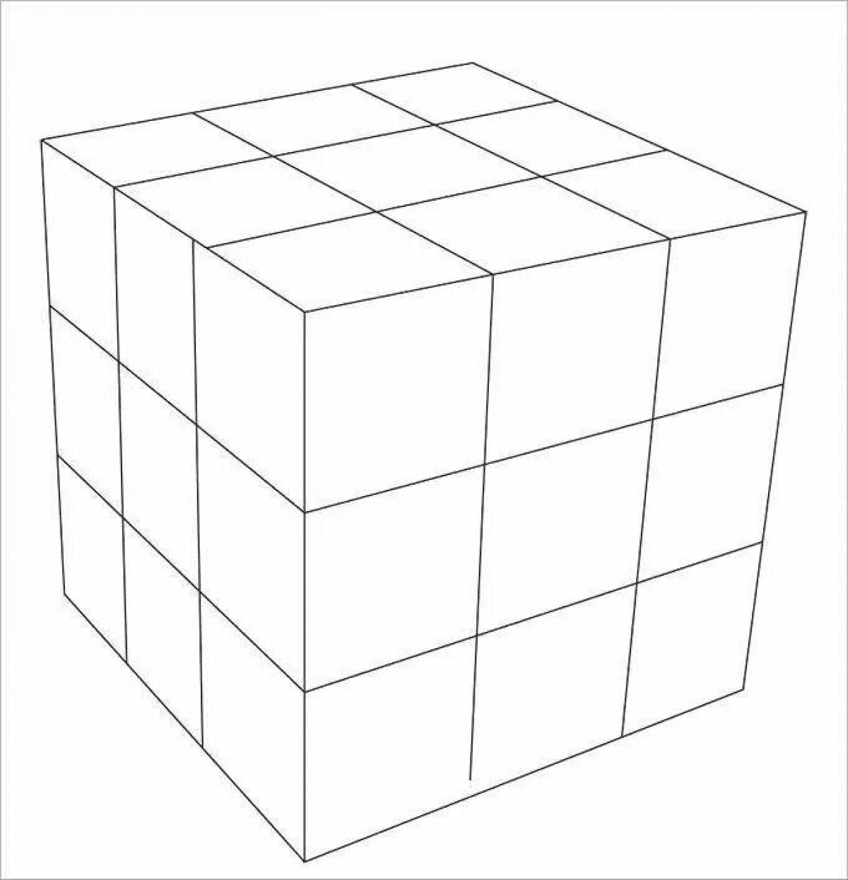 Amazing Cube Coloring Page