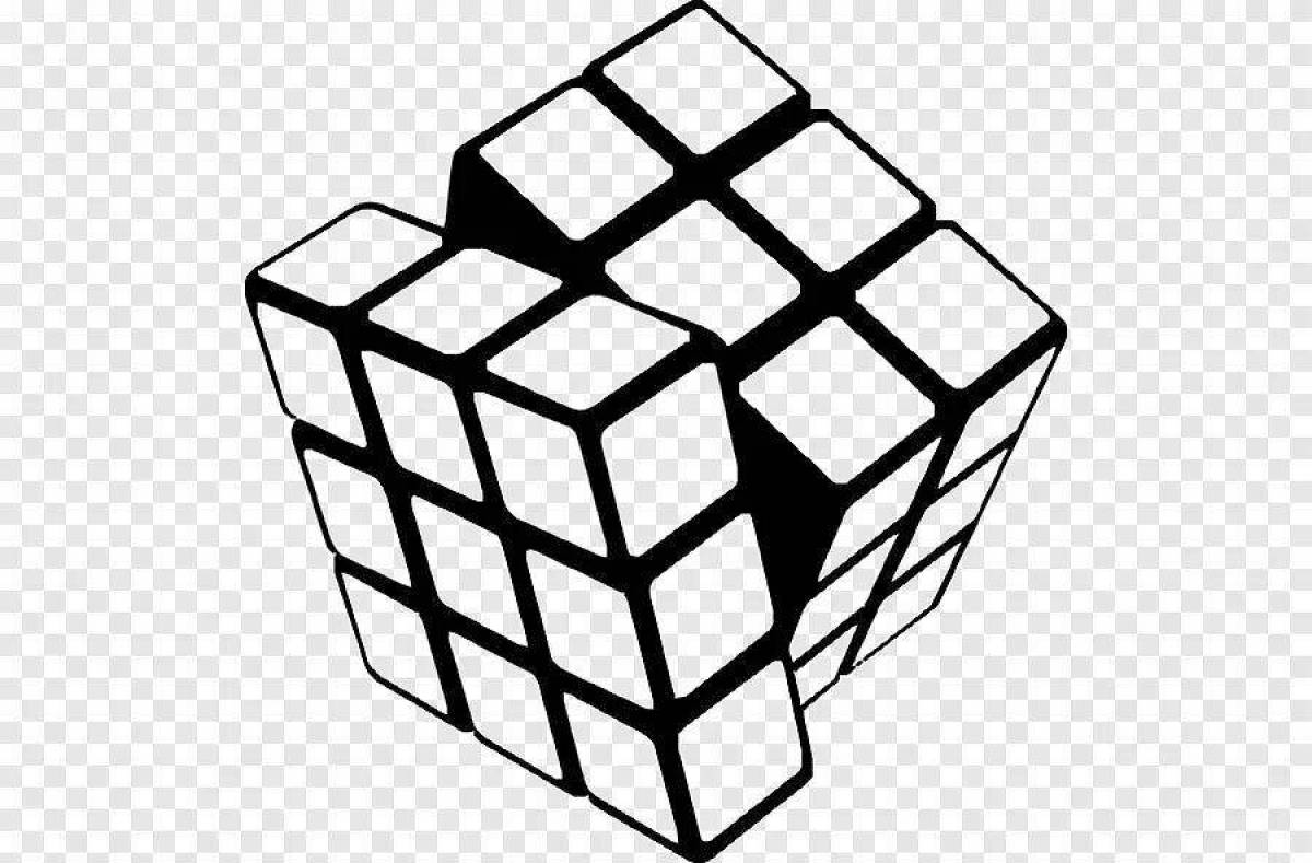 Fat cube coloring page