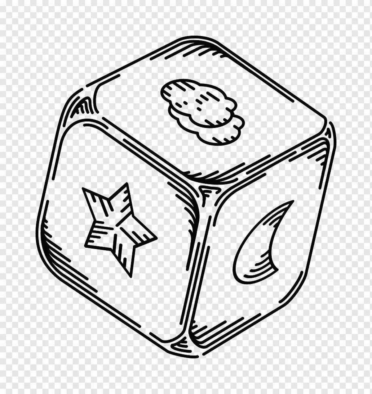Mysterious cube coloring book