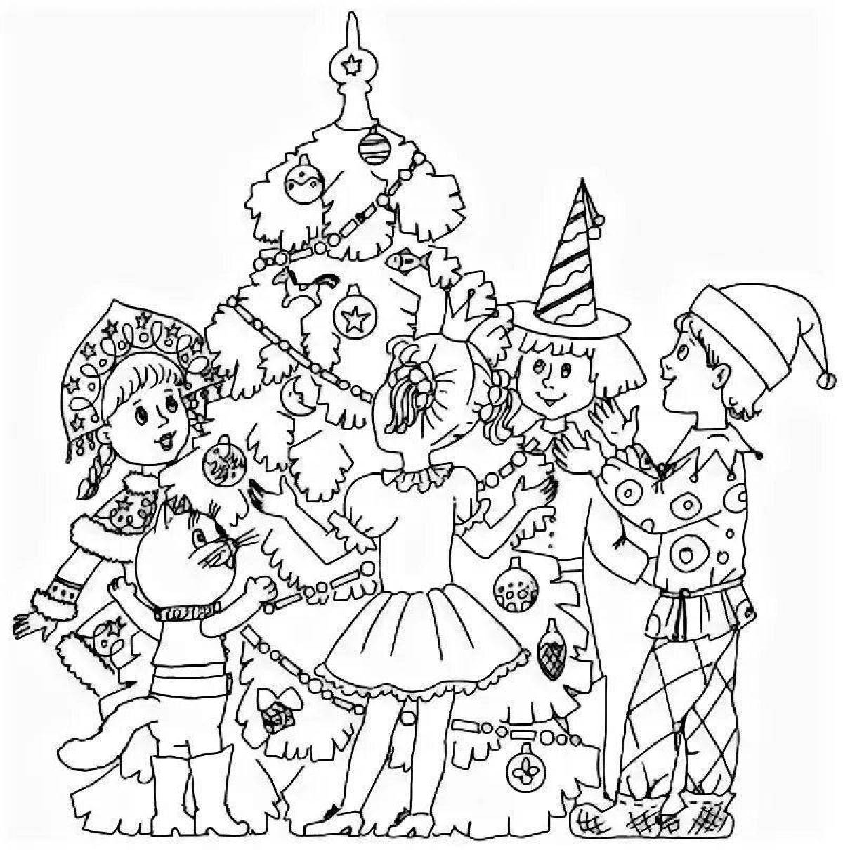 Coloring page splendid round dance